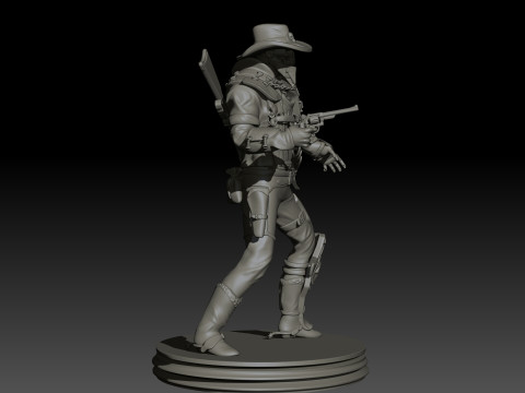Hell Sheriff High Poly for 3d Print 3D Print Model