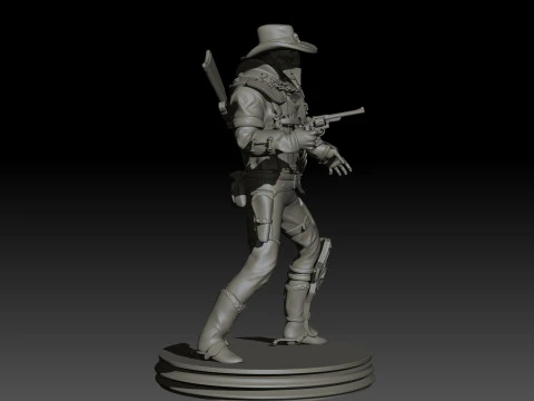 Hell Sheriff High Poly for 3d Print 3D Print Model
