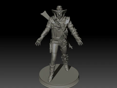Hell Sheriff High Poly for 3d Print 3D Print Model
