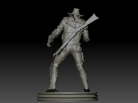 Hell Sheriff High Poly for 3d Print 3D Print Model