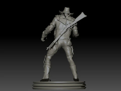 Hell Sheriff High Poly for 3d Print 3D Print Model