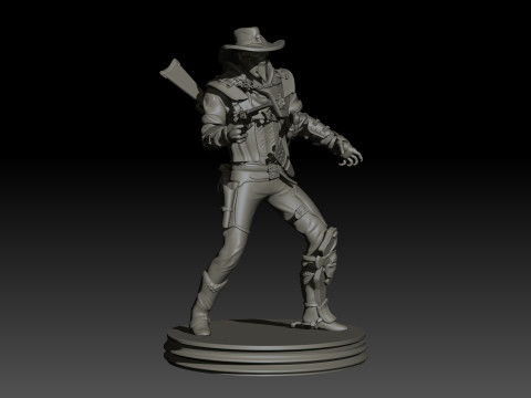 Hell Sheriff High Poly for 3d Print 3D Print Model
