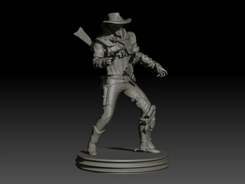 Hell Sheriff High Poly for 3d Print 3D Print Model