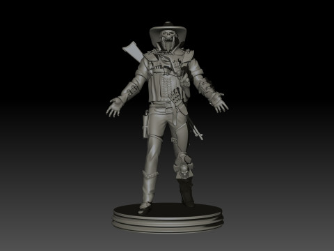 Hell Sheriff High Poly for 3d Print 3D Print Model