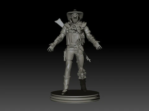 Hell Sheriff High Poly for 3d Print 3D Print Model