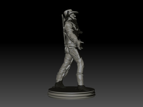 Hell Sheriff High Poly for 3d Print 3D Print Model