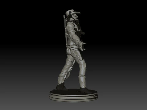 Hell Sheriff High Poly for 3d Print 3D Print Model