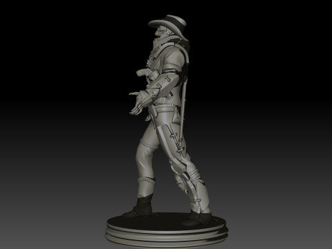 Hell Sheriff High Poly for 3d Print 3D Print Model