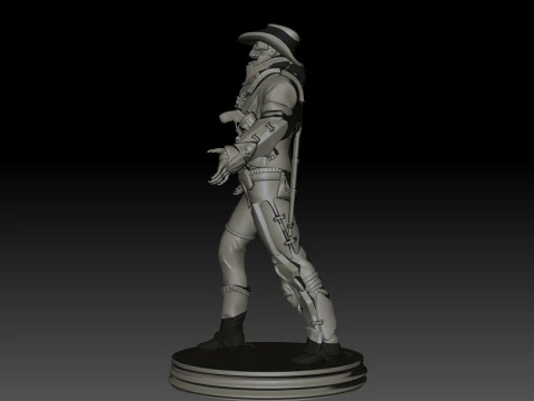 Hell Sheriff High Poly for 3d Print 3D Print Model