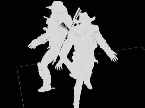 Hell Sheriff High Poly for 3d Print 3D Print Model