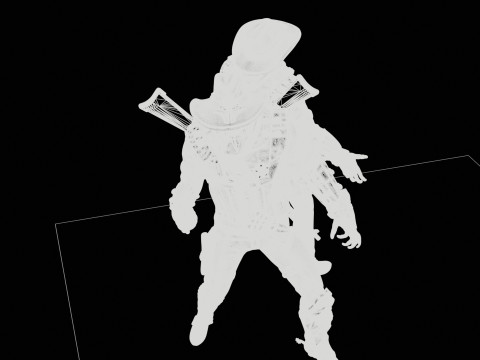 Hell Sheriff High Poly for 3d Print 3D Print Model