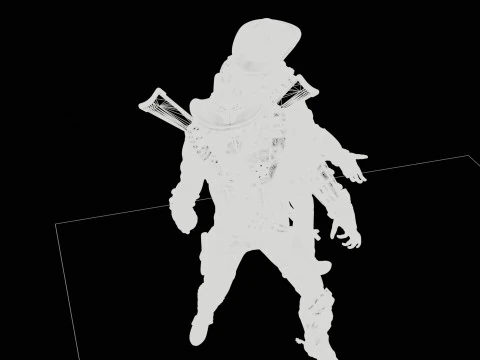 Hell Sheriff High Poly for 3d Print 3D Print Model