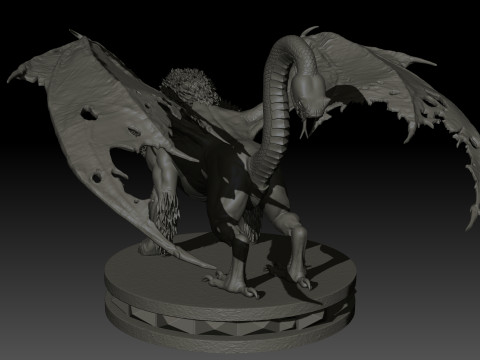 Chimera High Poly for 3d Print 3D Print Model