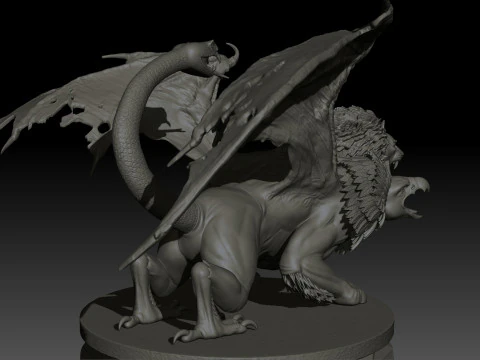 Chimera High Poly for 3d Print 3D Print Model