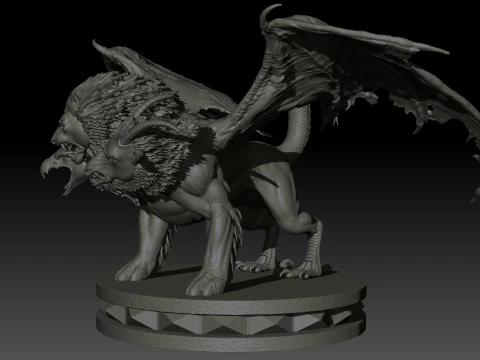 Chimera High Poly for 3d Print 3D Print Model