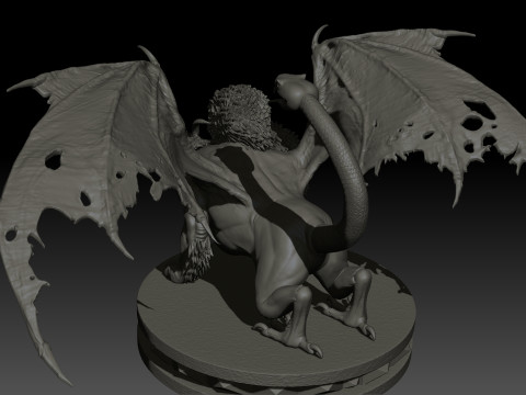 Chimera High Poly for 3d Print 3D Print Model