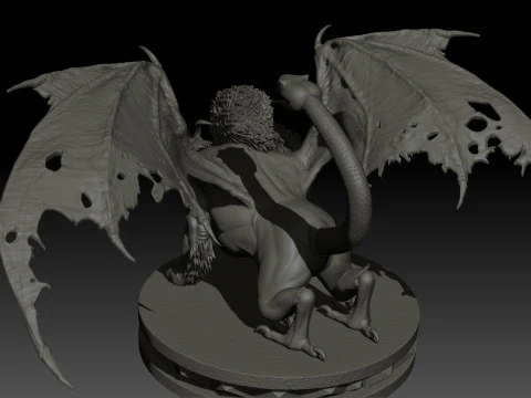 Chimera High Poly for 3d Print 3D Print Model