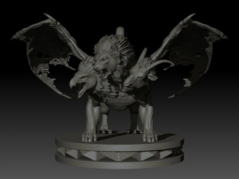 Chimera High Poly for 3d Print 3D Print Model