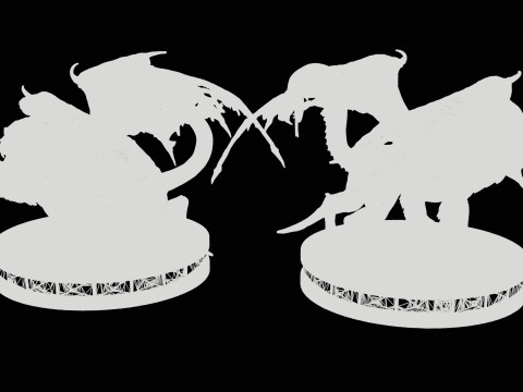 Chimera High Poly for 3d Print 3D Print Model