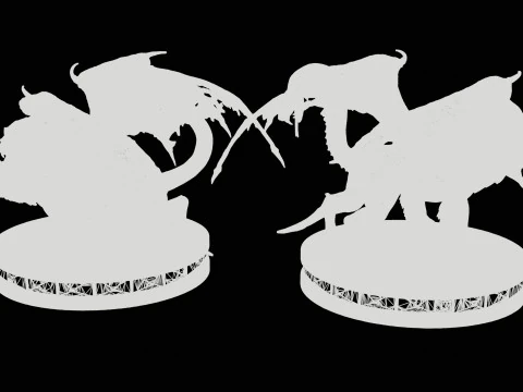 Chimera High Poly for 3d Print 3D Print Model
