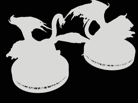 Chimera High Poly for 3d Print 3D Print Model