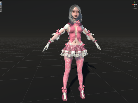 Scary Little Girl 3D Model