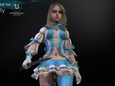 Scary Little Girl 3D Model
