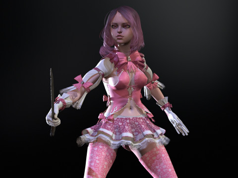 Scary Little Girl 3D Model