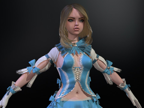 Scary Little Girl 3D Model