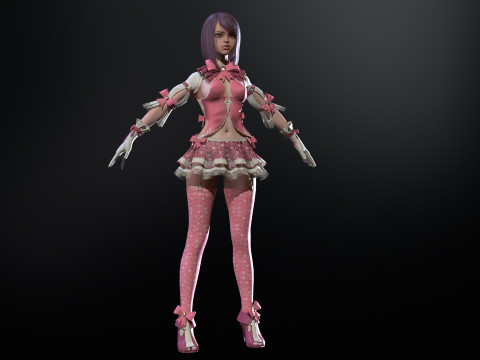 Scary Little Girl 3D Model