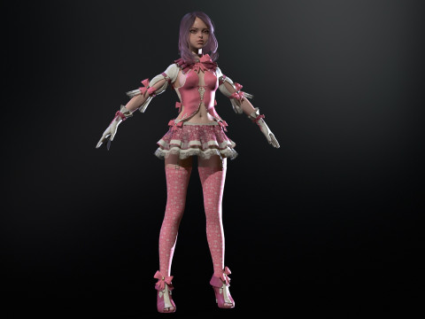 Scary Little Girl 3D Model