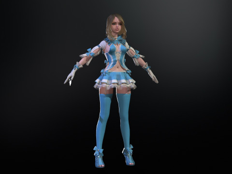Scary Little Girl 3D Model