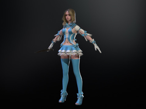 Scary Little Girl 3D Model