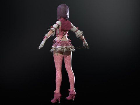 Scary Little Girl 3D Model