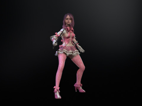 Scary Little Girl 3D Model