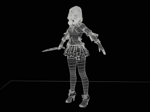 Scary Little Girl 3D Model