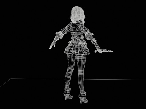 Scary Little Girl 3D Model