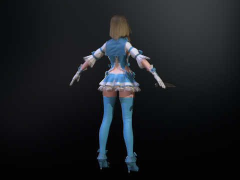 Scary Little Girl 3D Model