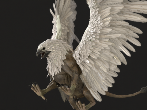 Griffon High Poly for 3d Print Modelo de Impressão 3D