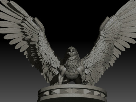 Griffon High Poly for 3d Print Modello di stampa 3D