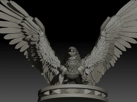 Griffon High Poly for 3d Print 3D Print Model