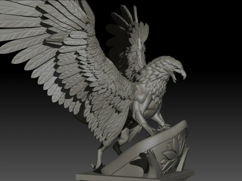 Griffon High Poly for 3d Print 3D Print Model