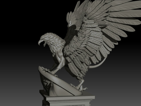 Griffon High Poly for 3d Print Modello di stampa 3D