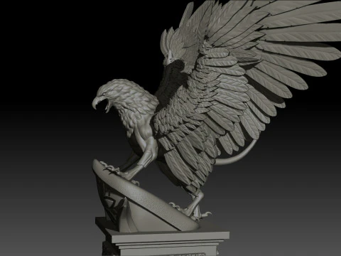 Griffon High Poly for 3d Print 3D Print Model