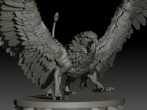 Griffon High Poly for 3d Print Modello di stampa 3D