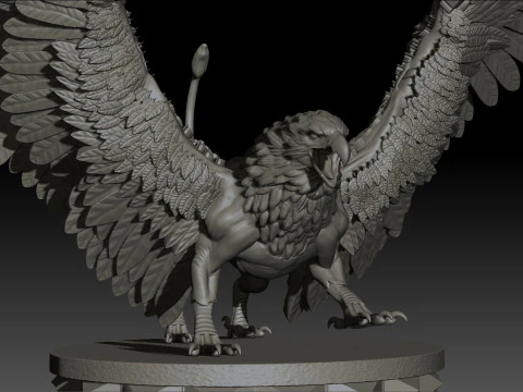 Griffon High Poly for 3d Print 3D Print Model