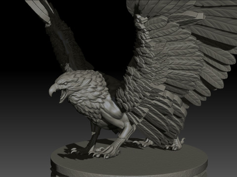 Griffon High Poly for 3d Print Modello di stampa 3D