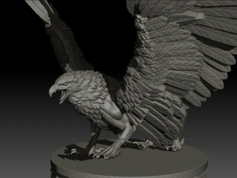 Griffon High Poly for 3d Print 3D Print Model