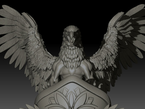 Griffon High Poly for 3d Print Modello di stampa 3D
