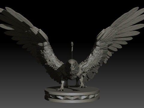 Griffon High Poly for 3d Print Modello di stampa 3D
